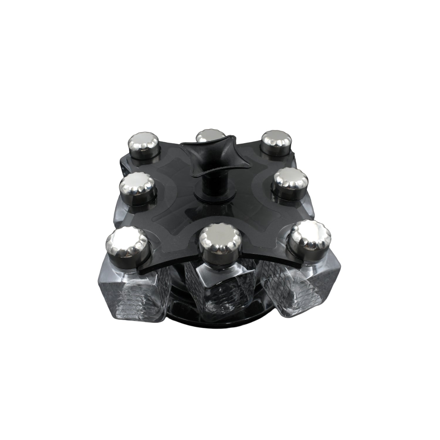 5502 All New Square 8 Bottle Design 360 Degree Revolving Spice Rack Container Condiment Pieces Set Square Small Container 5502 All New Square 8 Bottle Design 360 Degree Revolving Spice Rack Container Condiment Pieces Set Square Small Container